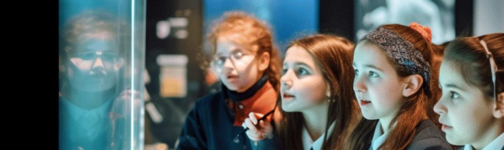 thumbnail children watching the marine life at SEA LIFE, Manchester school trips, November 2024, UK