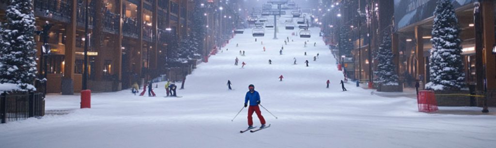 banner Manchester Adventure Group Activities indoor skiing, Manchester family transport, January 2025, UK