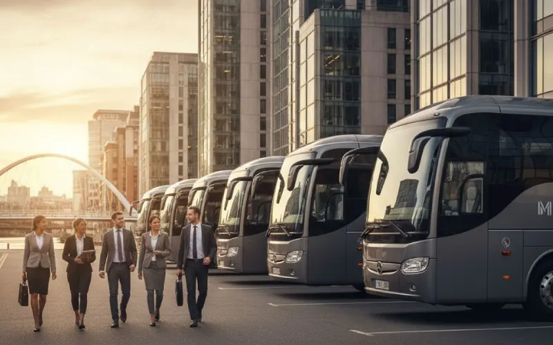 Corporate coach hire in Manchester providing modern business travel solutions