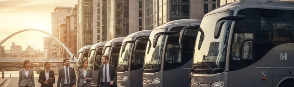 Corporate coach hire in Manchester providing modern business travel solutions